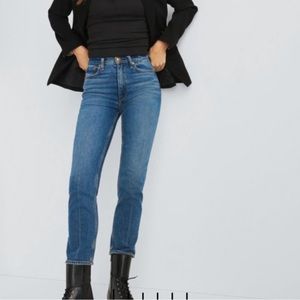 Rag & Bone Mid Rise stretch blue ankle Jean Size 25